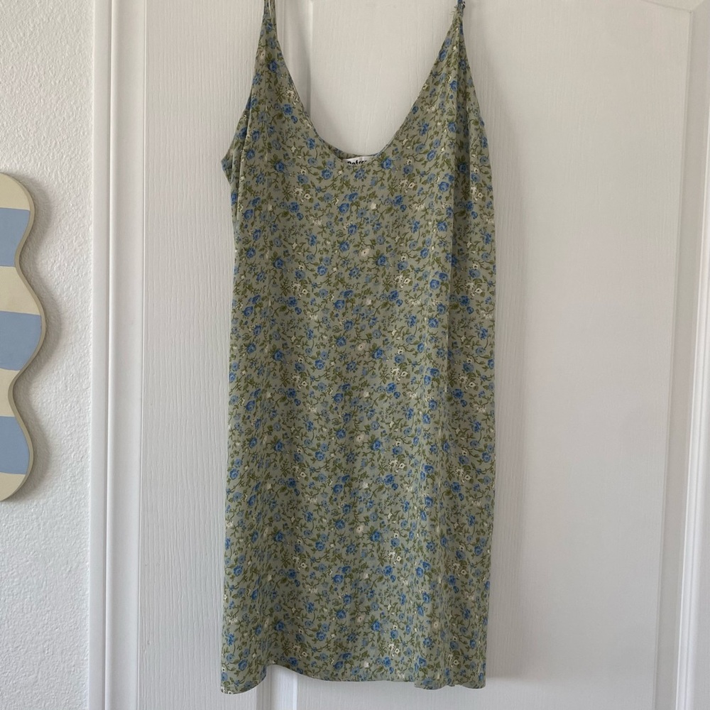 Reformation Ventura Linen Mini Dress in Color Sprite